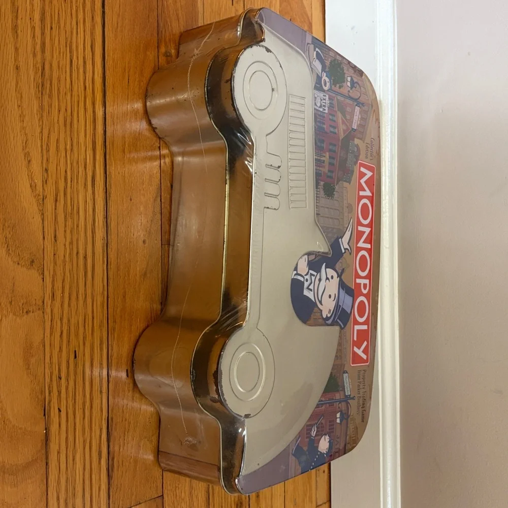 2001 Vintage Collector's Edition Hasbro Monopoly Game in Tin Car, Sealed NIP